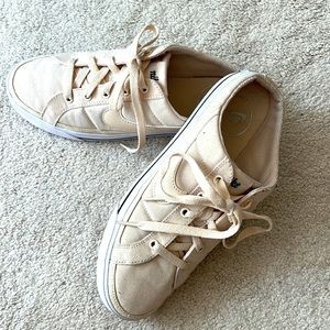 Cream Nike women’s slip on sneakers size 9